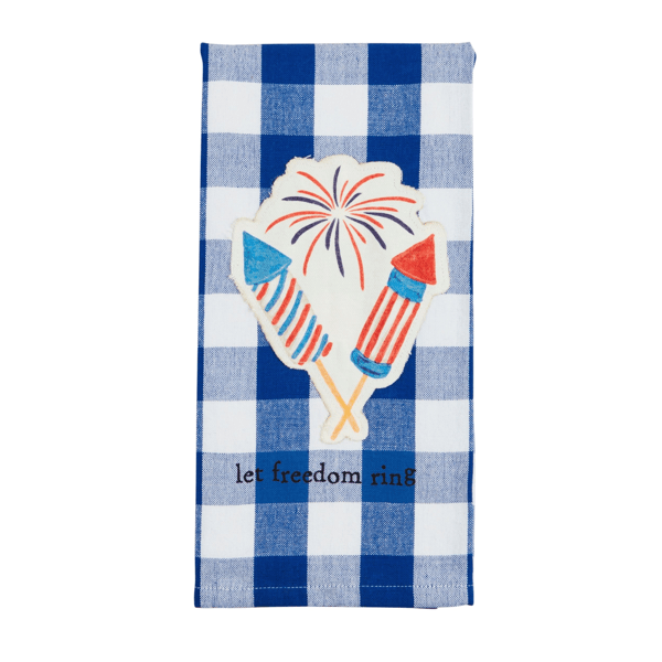 Mud Pie Firework Americana hand towel