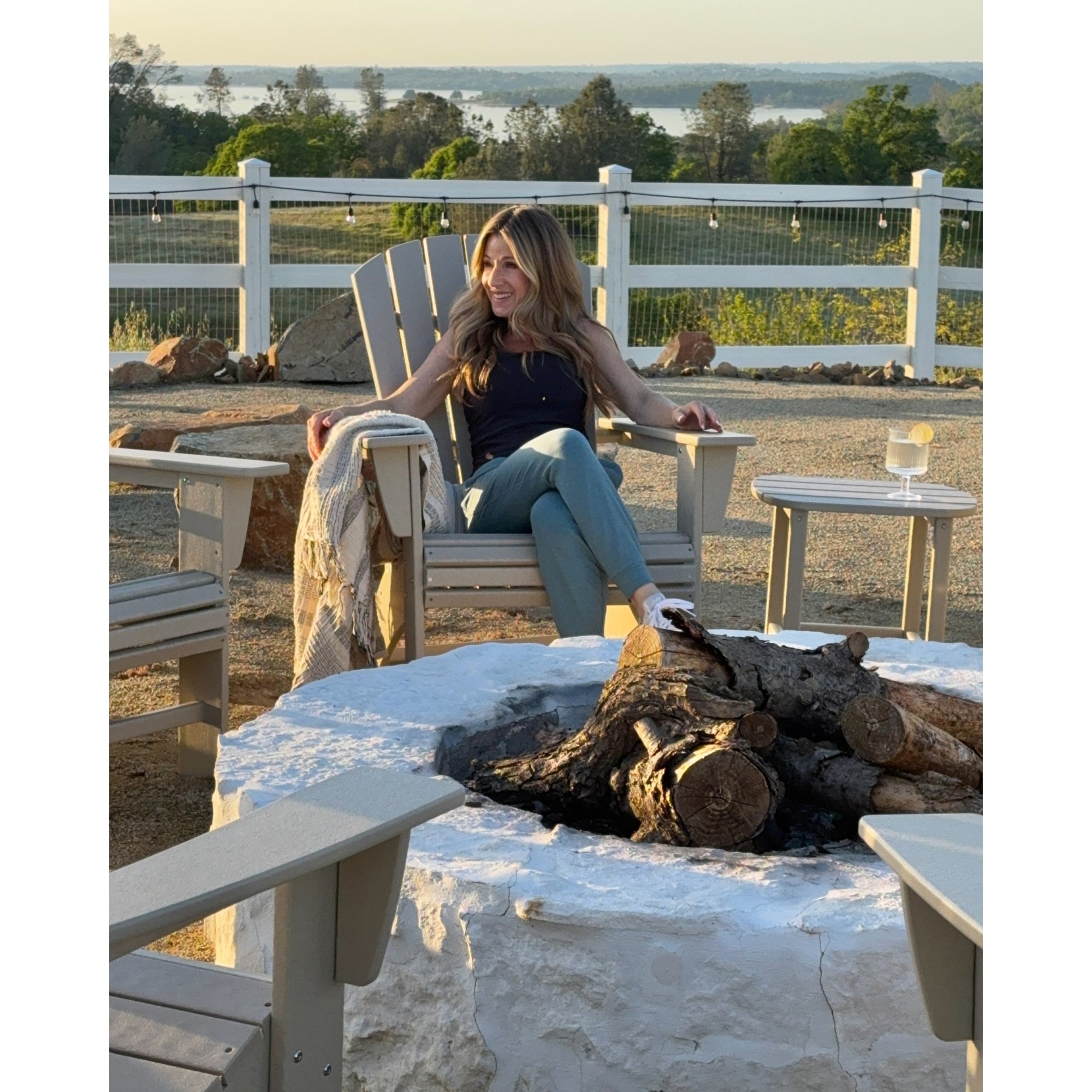 Polywood Nautical Curveback Adirondack Chair