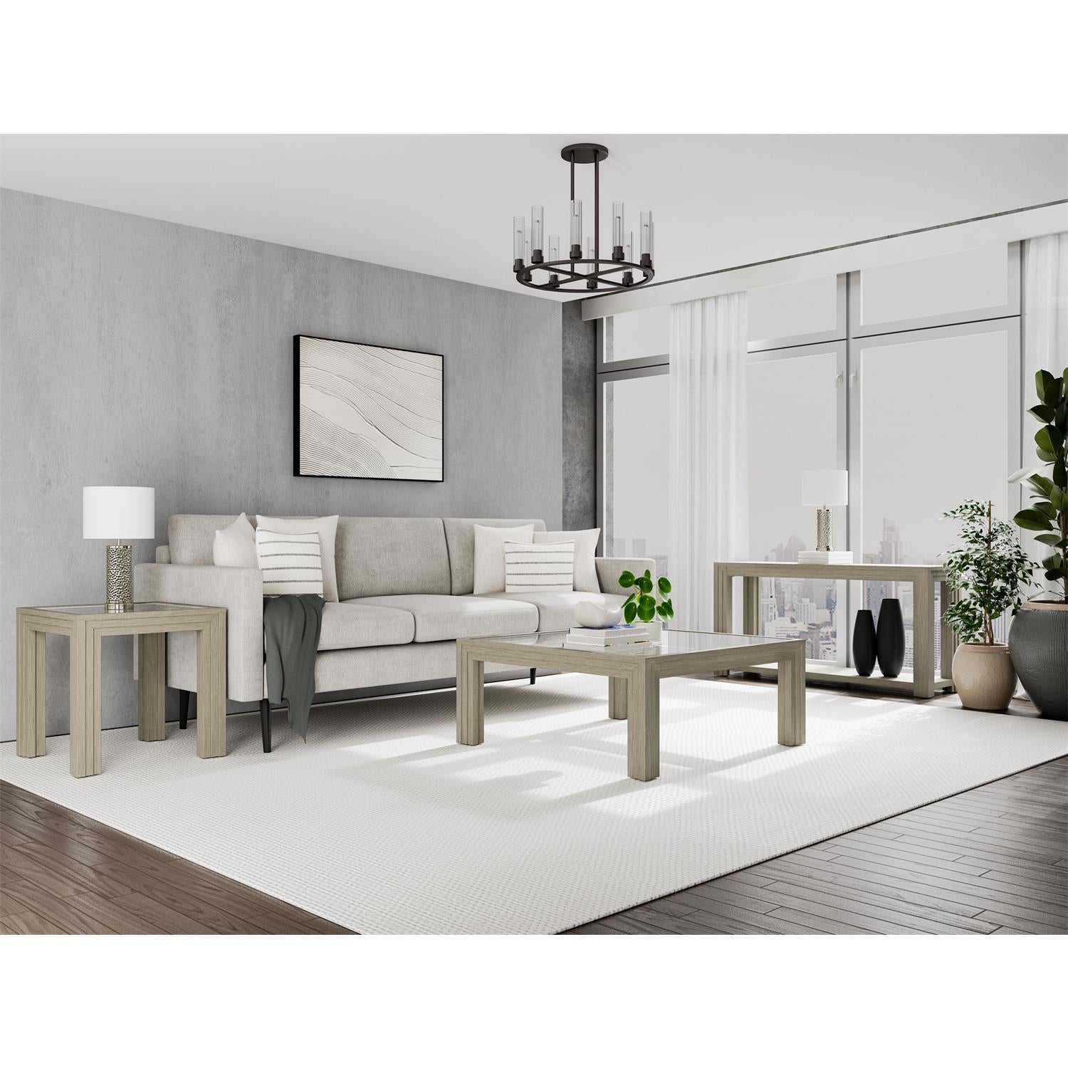 Stepstone Mist 24" Square End Table