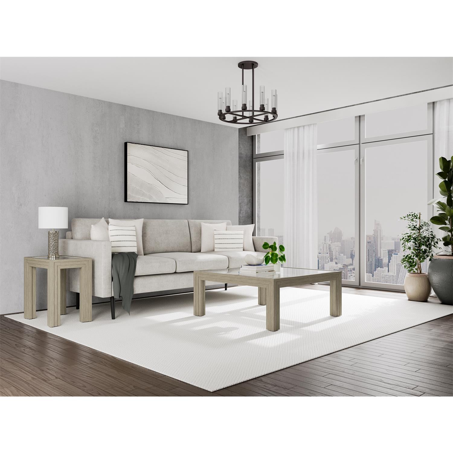 Stepstone Mist 42" Square Coffee Table