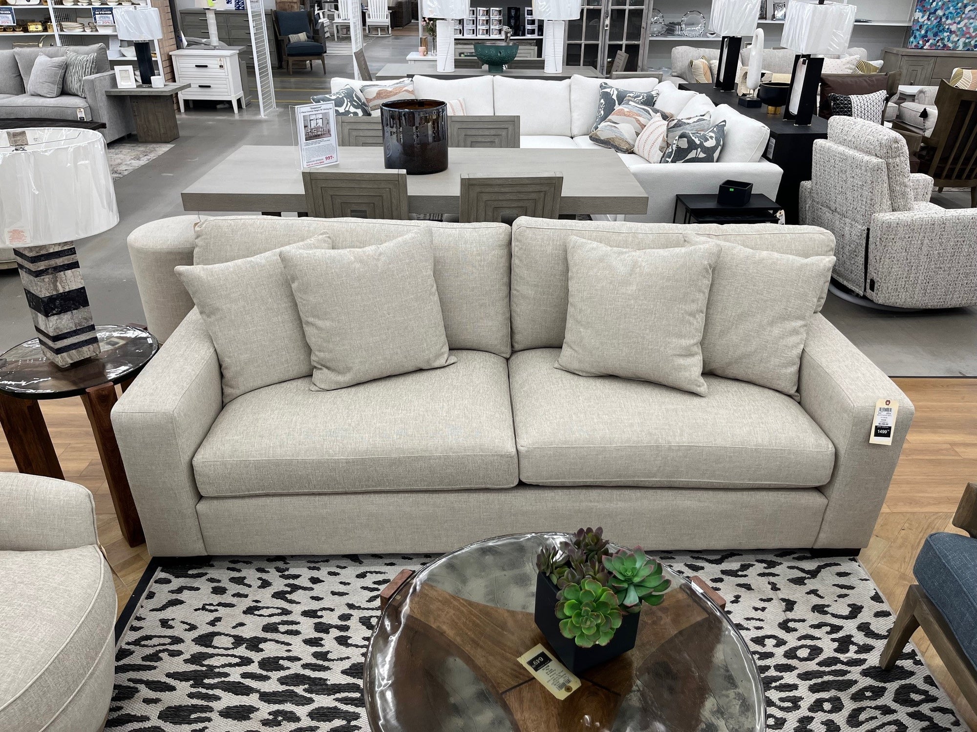 Wiley Flax 93" Performance Fabric Sofa