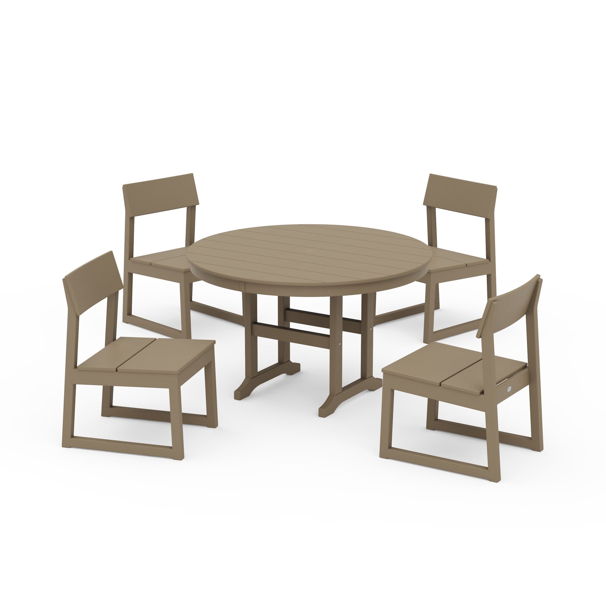 EDGE Side Chair 5-Piece Round Farmhouse Dining Set
