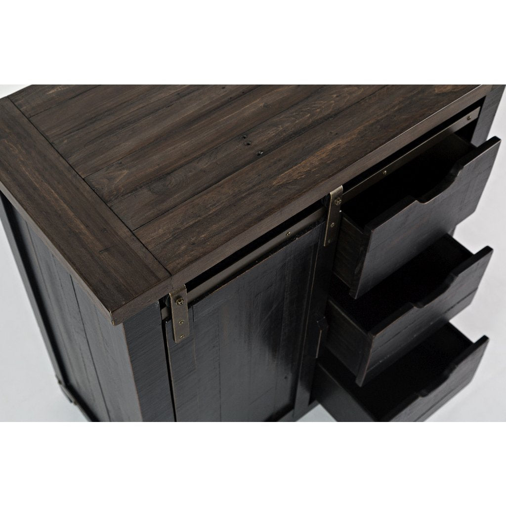 Loft 32&quot; Barn Door Storage Cabinet in Vintage  black