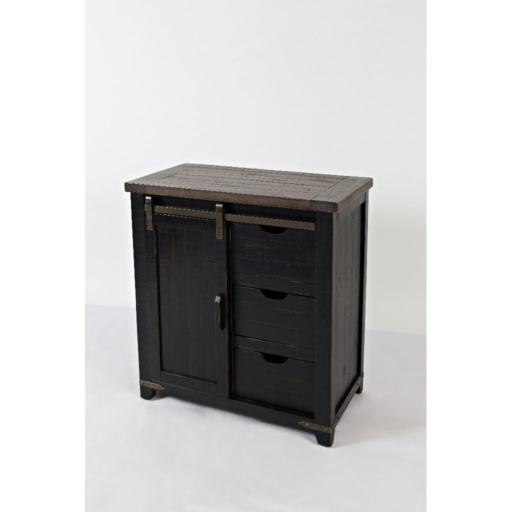 Loft 32&quot; Barn Door Storage Cabinet in Vintage  black