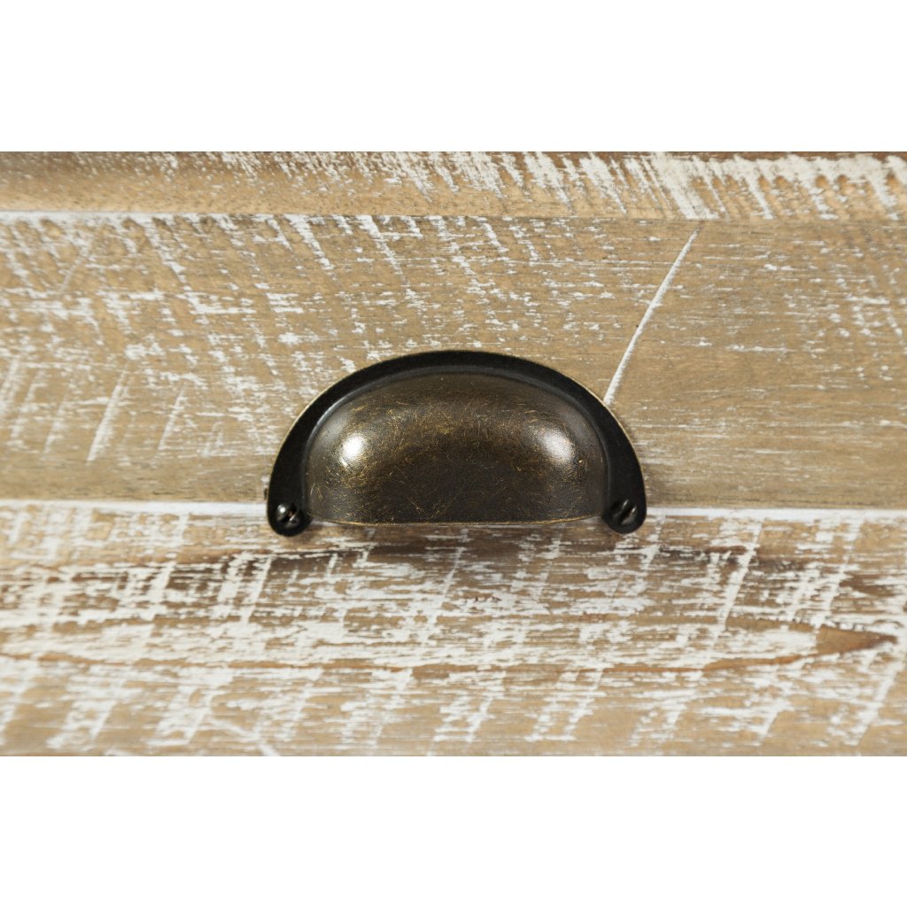 Artisan&#39;s Whitewashed Cocktail Table