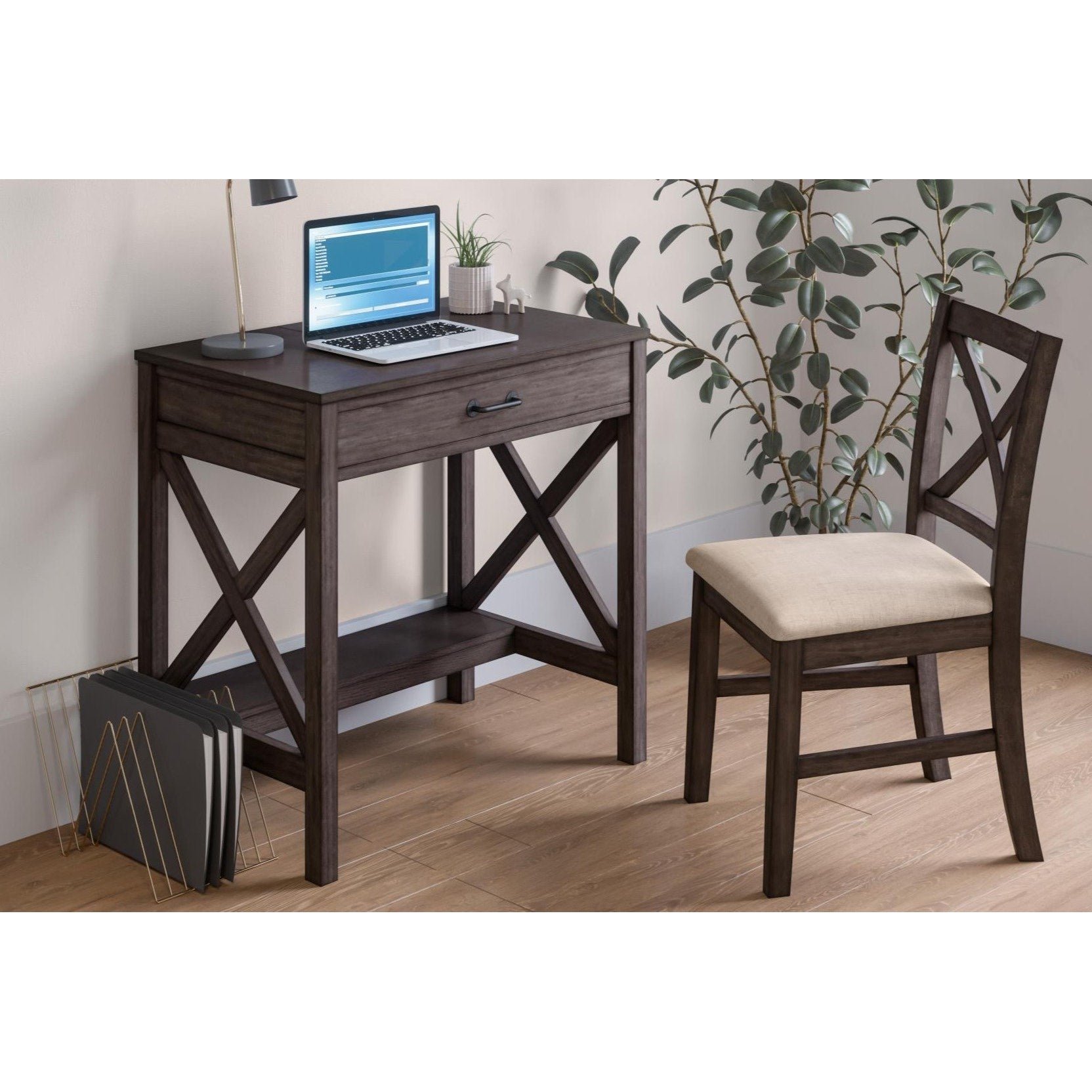 Cornell Greico Power Desk + Chair Set