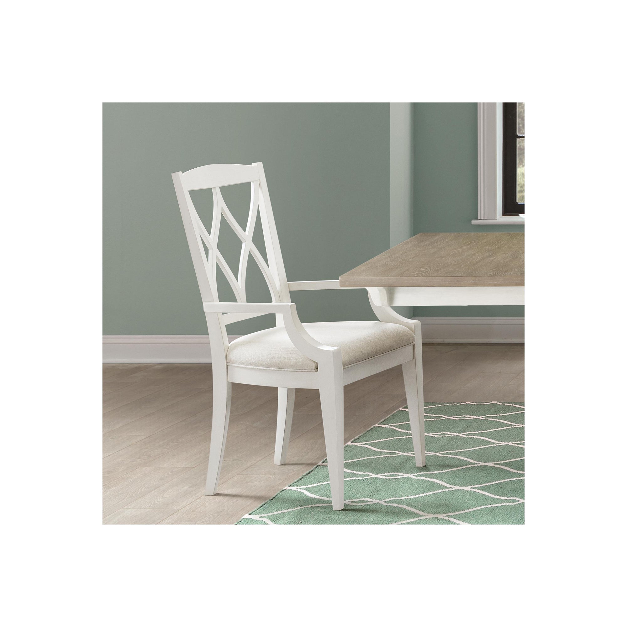 Charleston X-Back Upholstered Armchair