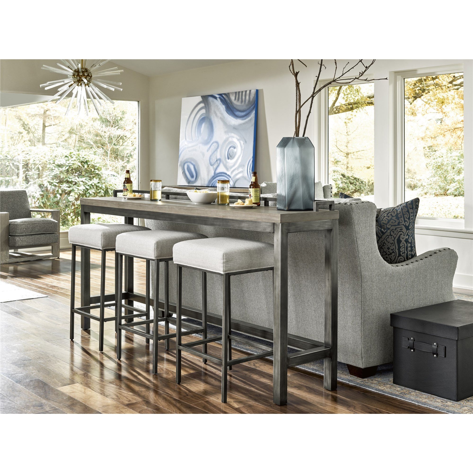 Kristen Multi Use Console 3 Stools Set Peter Andrews