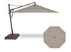 13-Foot Lux Lighting Octagonal Cantilever Outdoor Patio Umbrella with Fixed Base or Rolling  Base