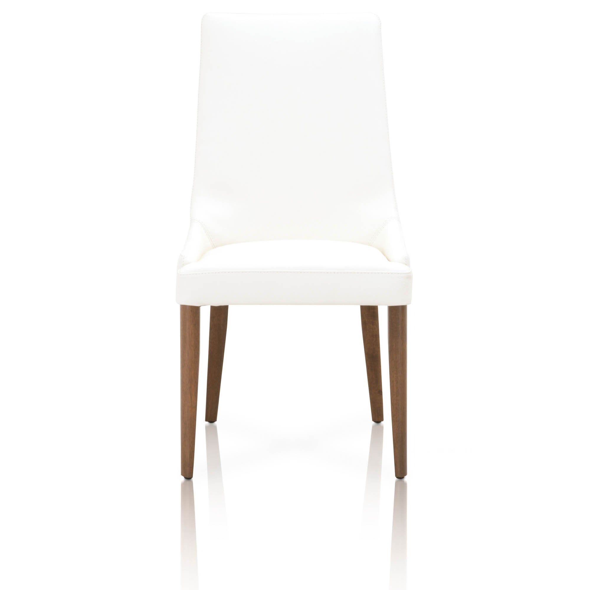 Aurora Dining Chair (Set of 2) in Walnut Alabaster Leather