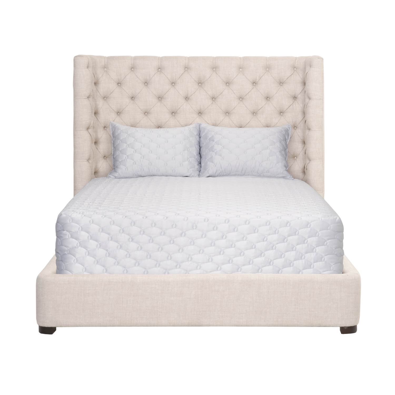 Barclay Queen Bed in Bisque French Linen