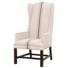 Bennett Arm Chair in Jute w/ Gray Stripe Fabric