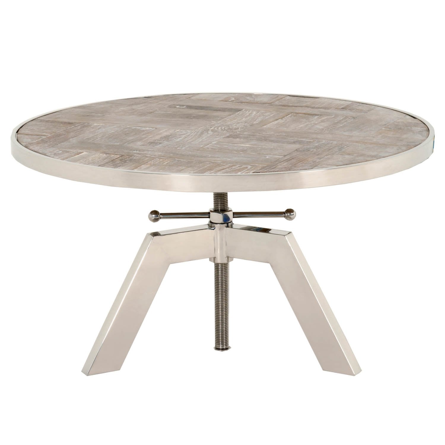 Charlie Round Coffee Table in Weathered Elm