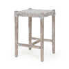 Costa Counter Stool in Taupe &amp; White Flat Rope