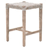 Costa Counter Stool in Taupe &amp; White Flat Rope