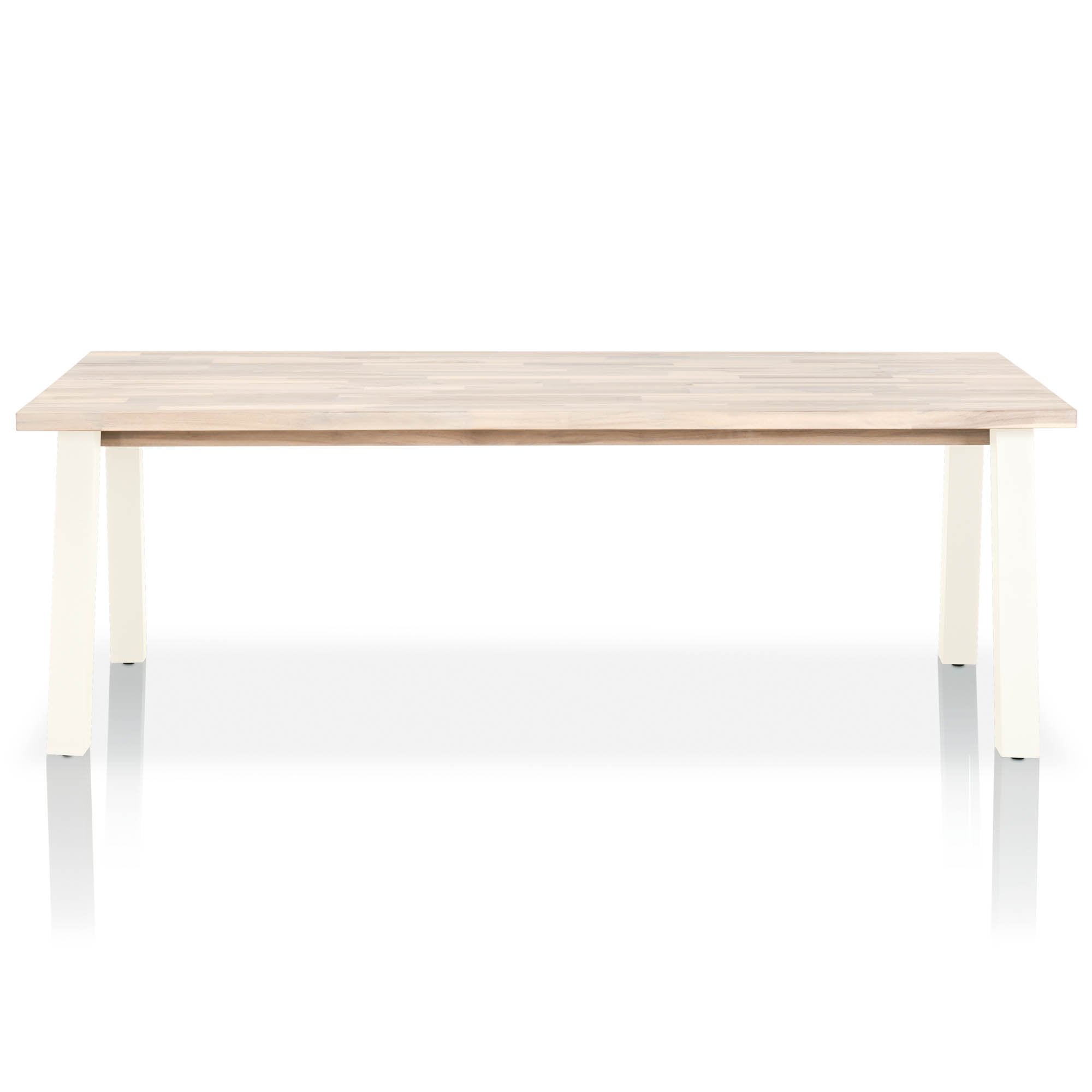 Diego Outdoor Dining Table Base in White Aluminum