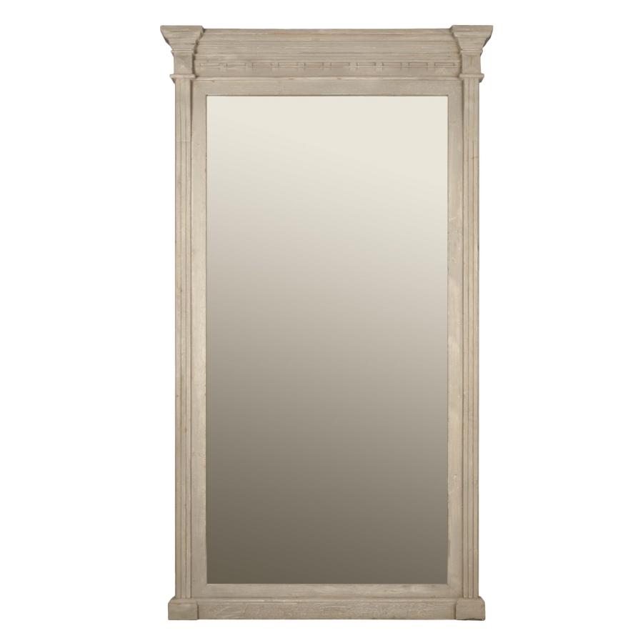 Estate Floor Mirror in Antique Gray Pine