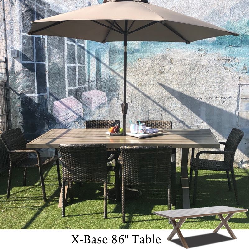 Caribe X-Base 86" Outdoor Dining Sets