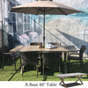 Caribe X-Base 86&quot; Outdoor Dining Table