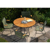 HOUE Danish Modern Design  - Circle 5-Piece Outdoor Patio 59&quot; Dining Set with Armchairs