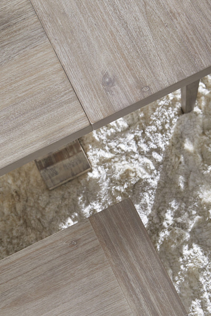 Hudson Extension (78-110&quot;) Dining Table in Wire Brushed Natural Gray