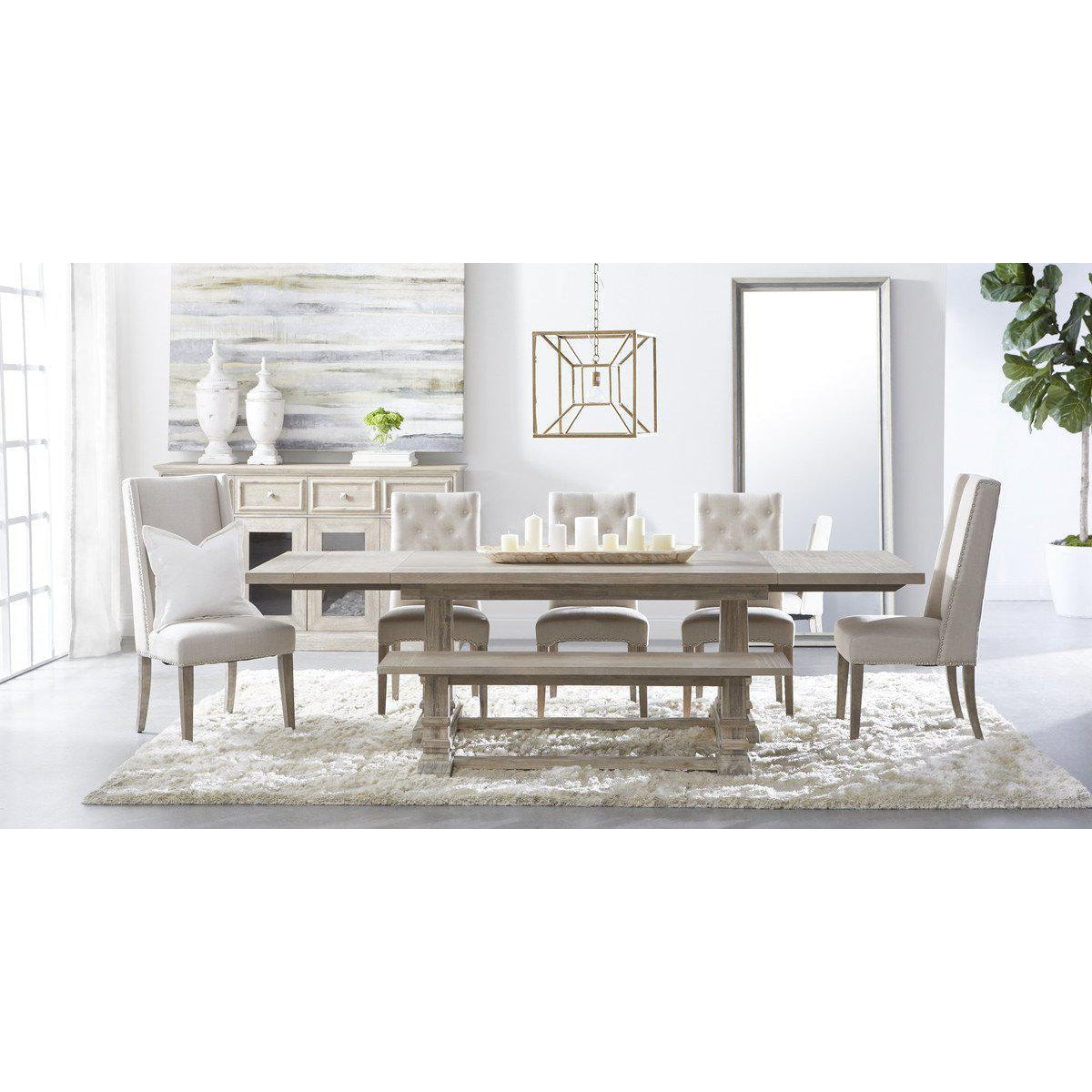 Hudson Extension (78-110") Dining Table in Wire Brushed Natural Gray
