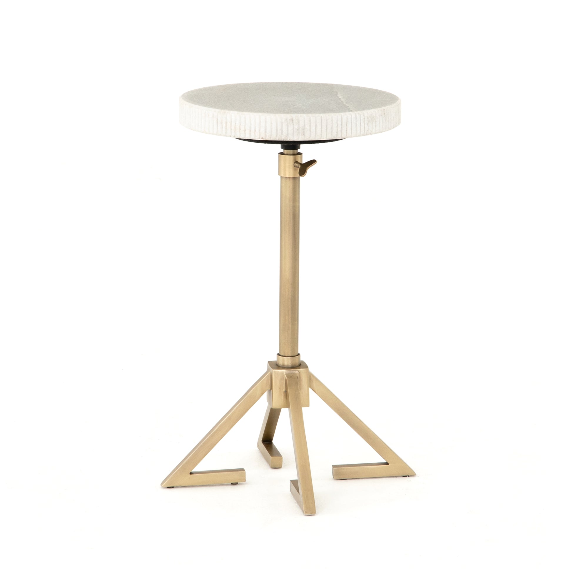 Alana Adjustable Accent Table - Brass