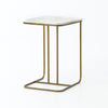 Adalley C Table - Polished White Marble