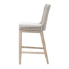 Mesh Outdoor Counter Stool in Taupe &amp; White Flat Rope