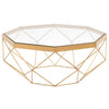 Origami Coffee Table in Brushed Gold