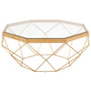 Origami Coffee Table in Brushed Gold
