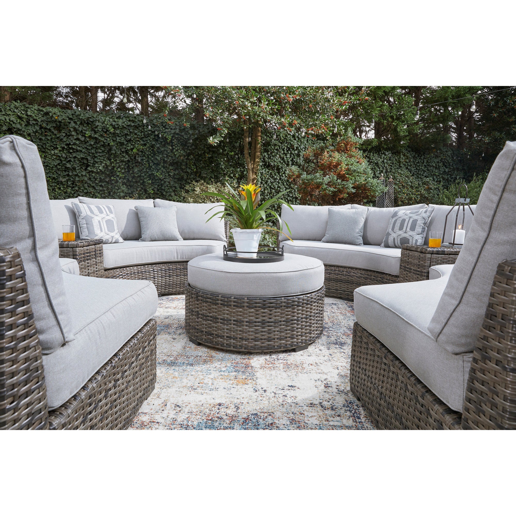Montauk Curve 10-Pc Outdoor Full Circle Seating Set