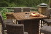Sea Cliff Outdoor Bar Height 5 or  9 pc Firepit Dining Set