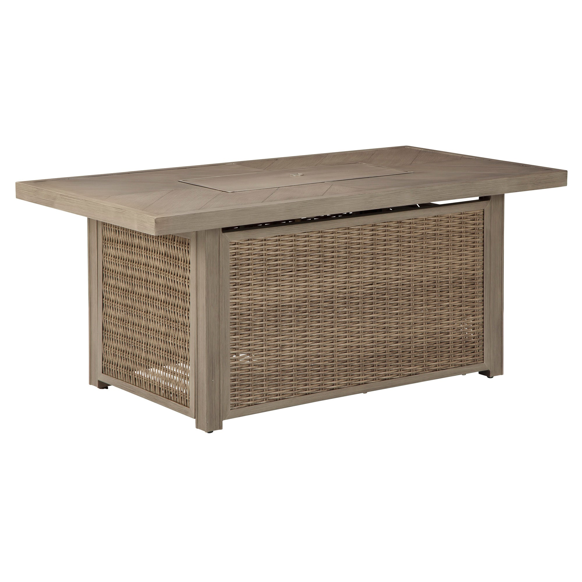 Fire Island Mist Outdoor 58&quot; Firepit Table