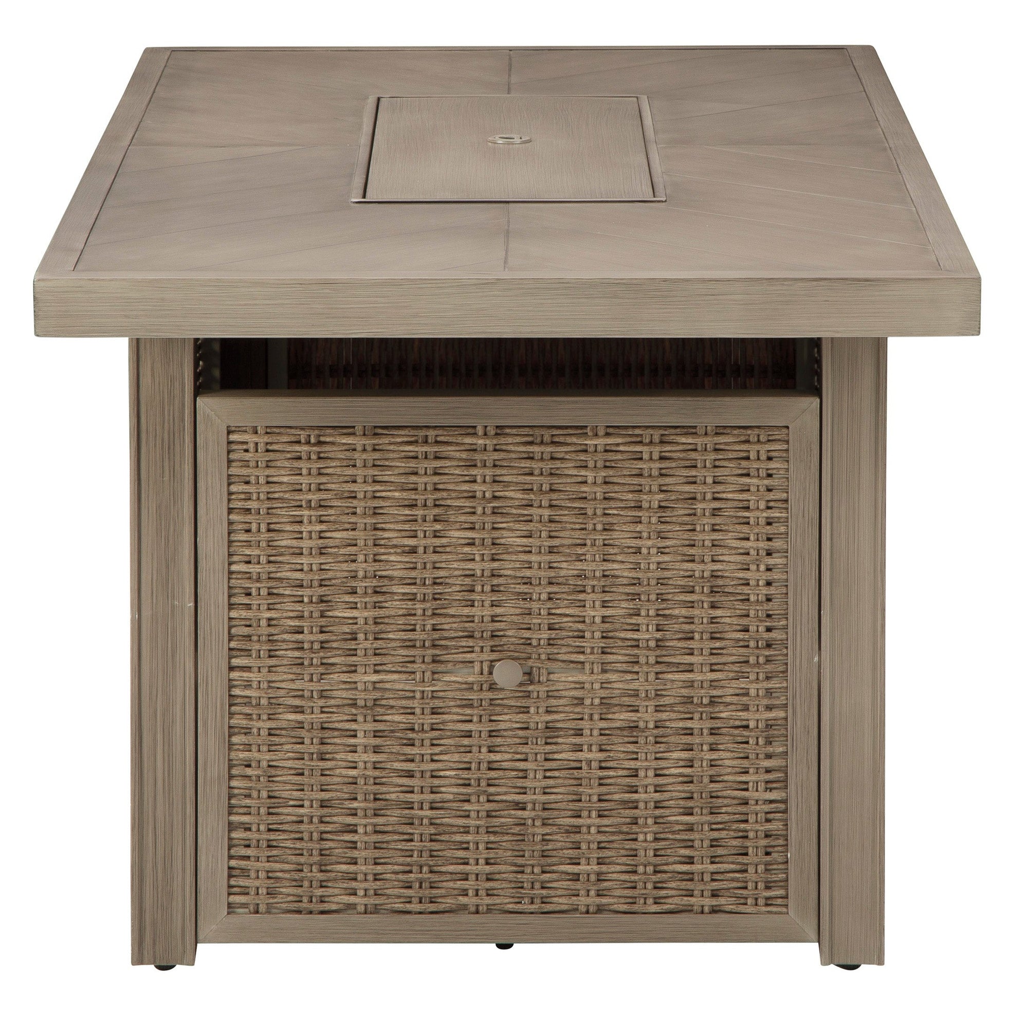Fire Island Mist Outdoor 58&quot; Firepit Table