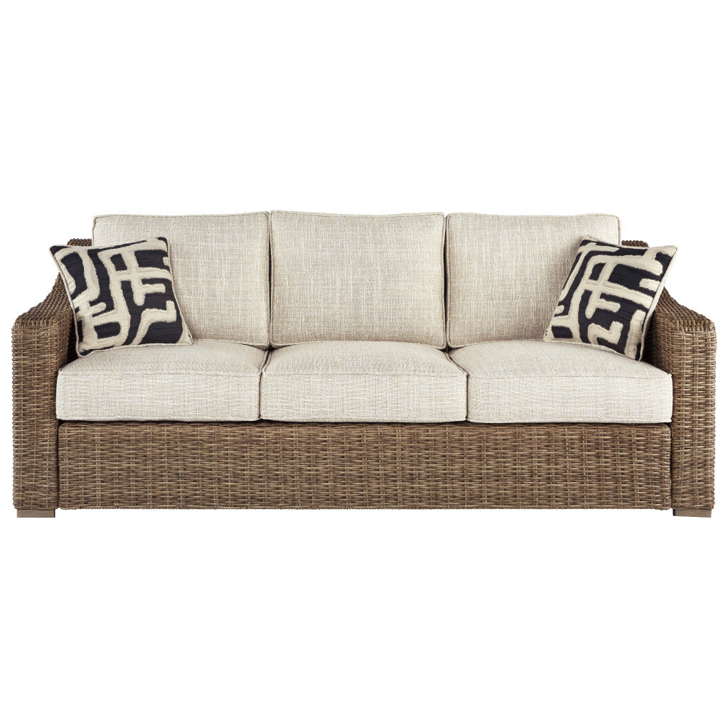 Fire Island Mist 3-Piece Outdoor Seating Set (Sofa +2 Swivel Rockers)