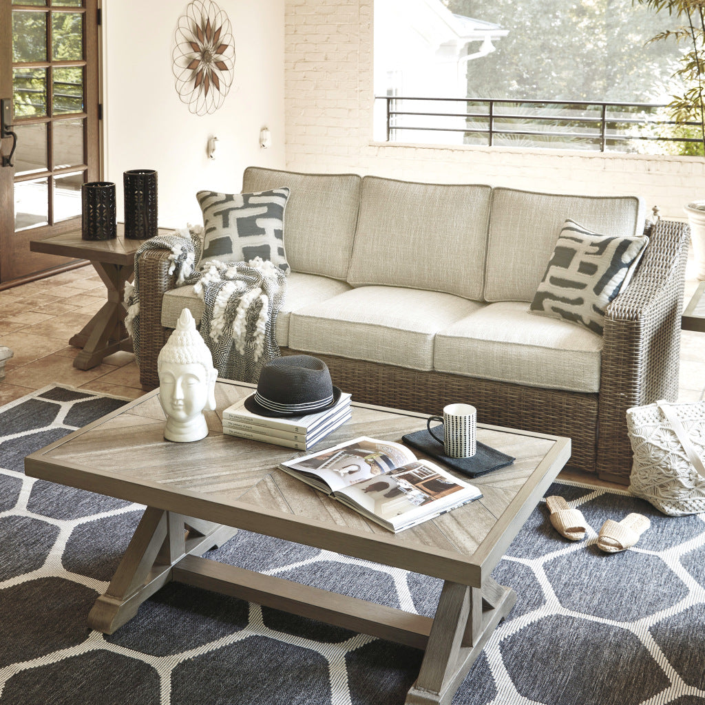 Fire Island Mist 3-Piece Outdoor Seating Set (Sofa +2 Swivel Rockers)