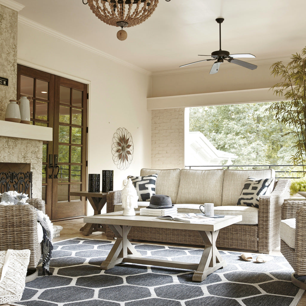 Fire Island Mist Outdoor 83&quot; Sofa