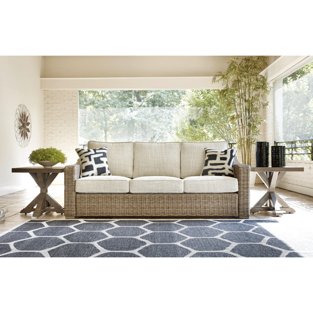 Fire Island Mist 3-Piece Outdoor Seating Set (Sofa +2 Swivel Rockers)
