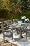 Poly Grey 7-Piece Slatted Outdoor Dining Set