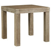 Taupe Wood Outdoor Slatted End Table