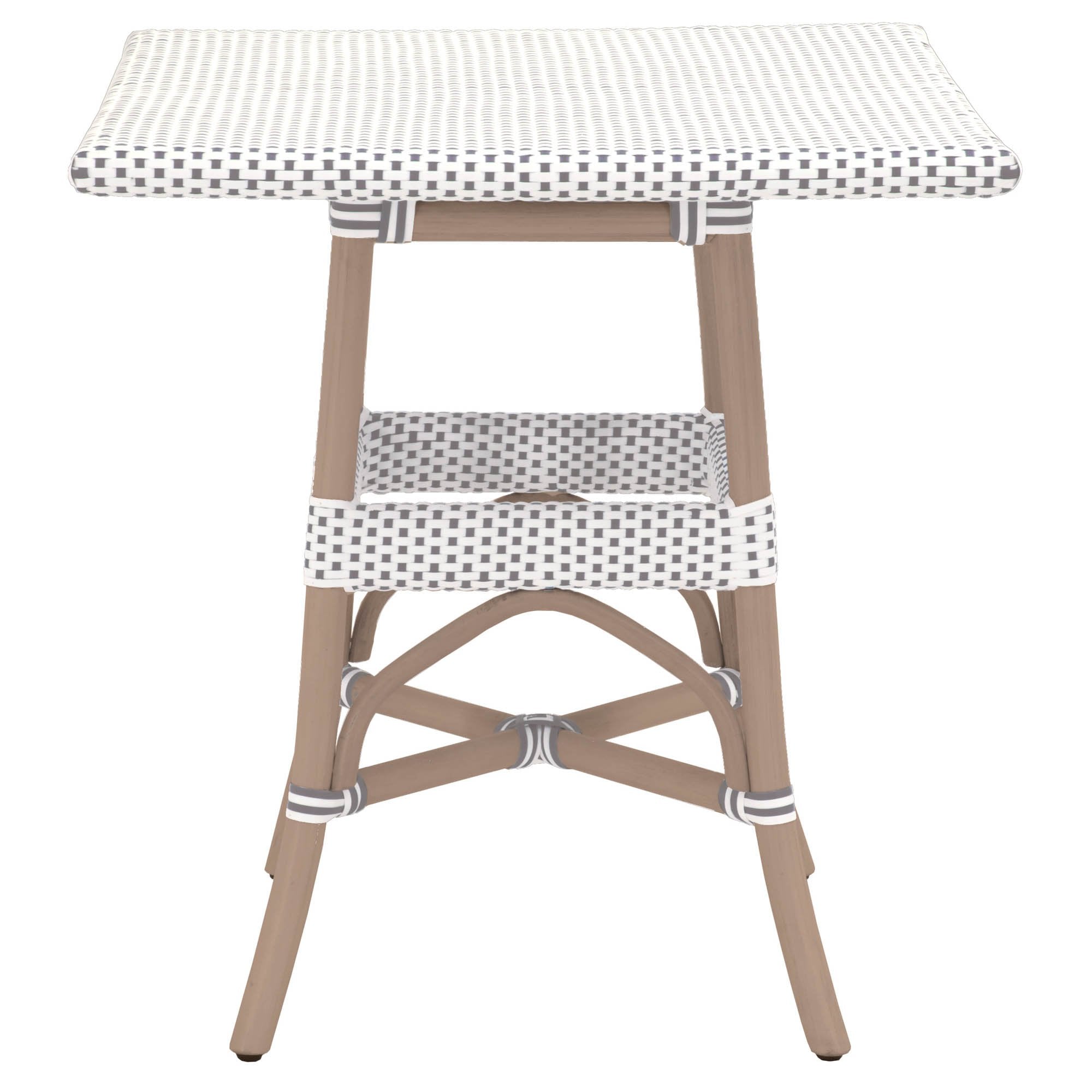 Paris Square Dining Table in Gray & White Check
