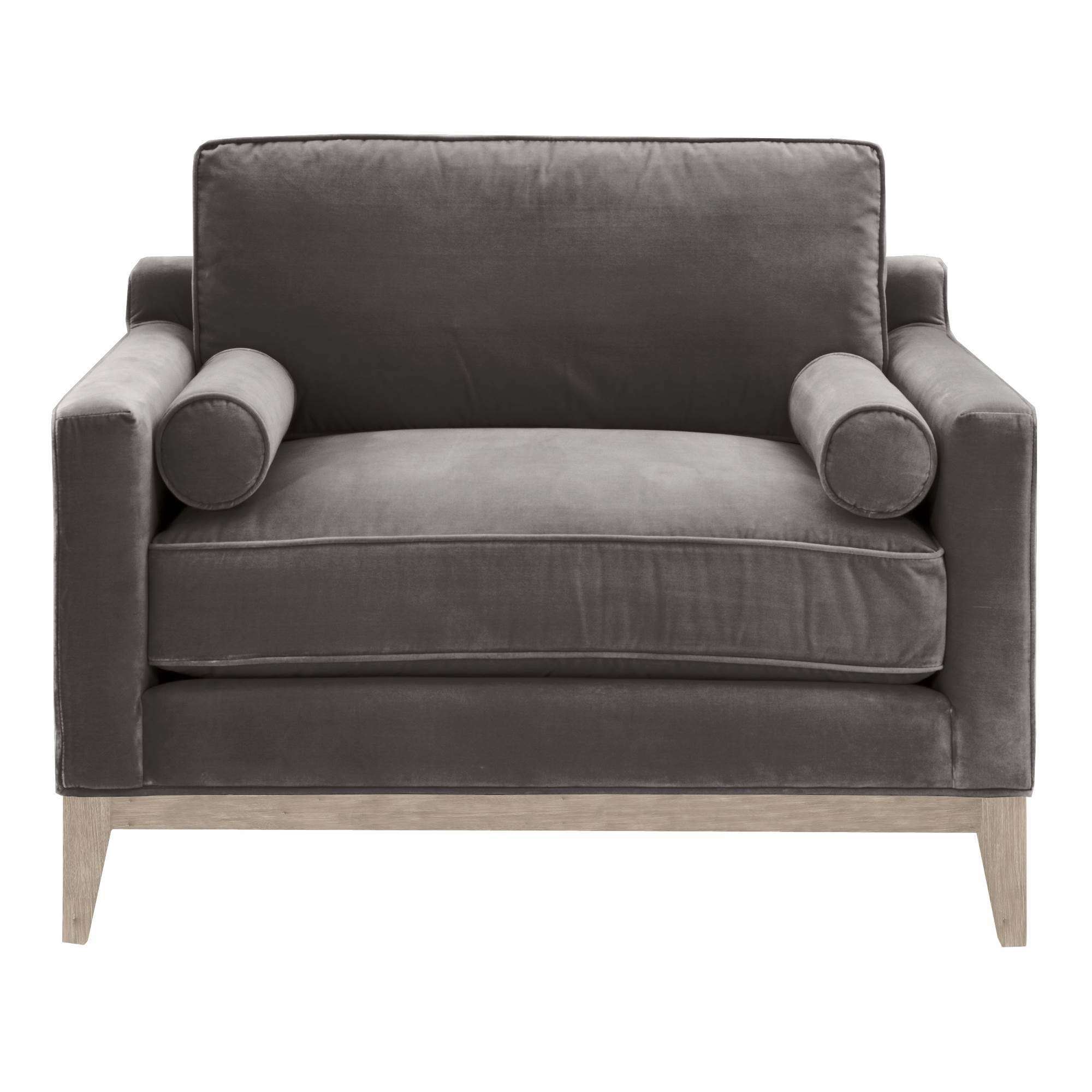 Parker Post Modern Sofa Chair in Natural Gray Oak
