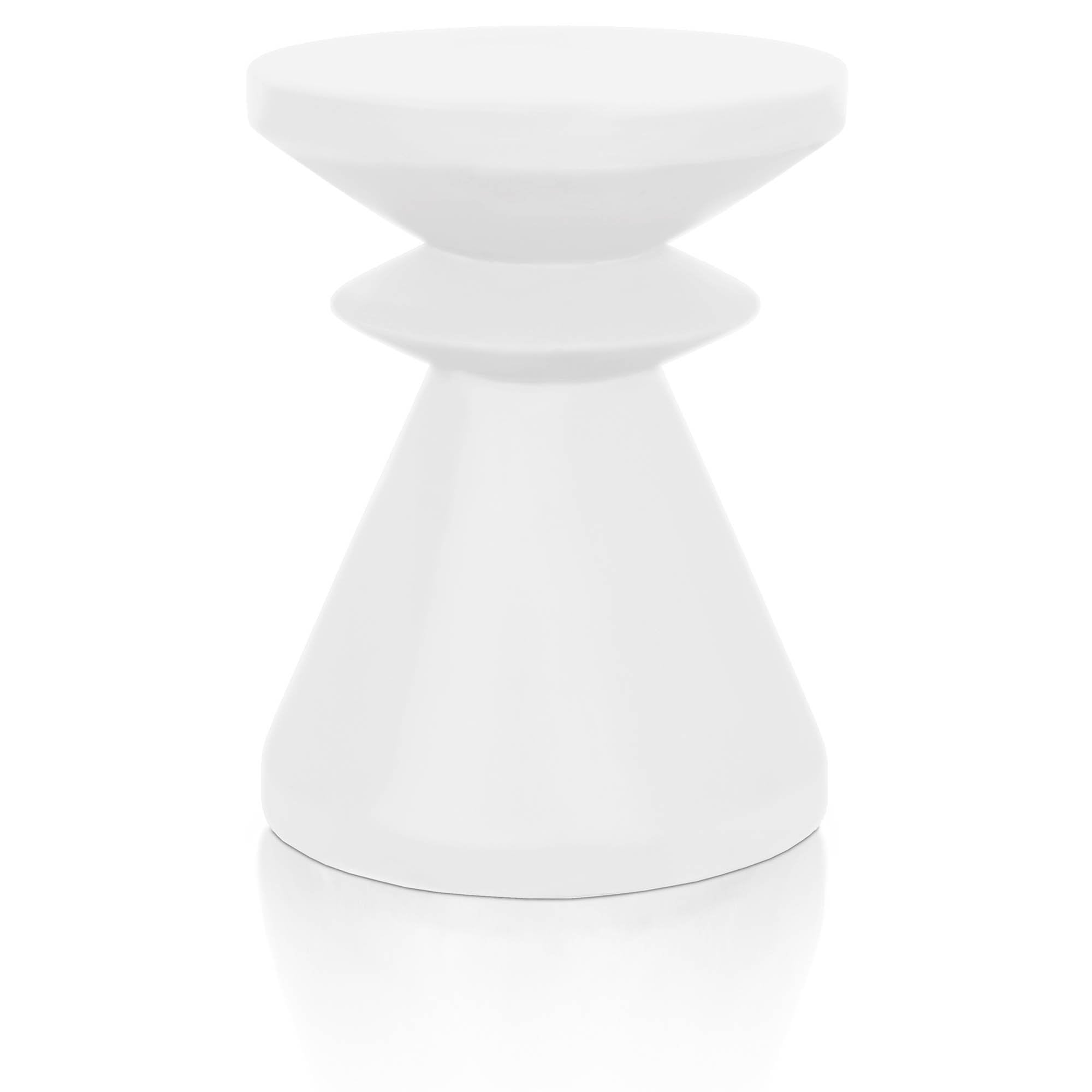Pawn Accent Table in Ivory Concrete