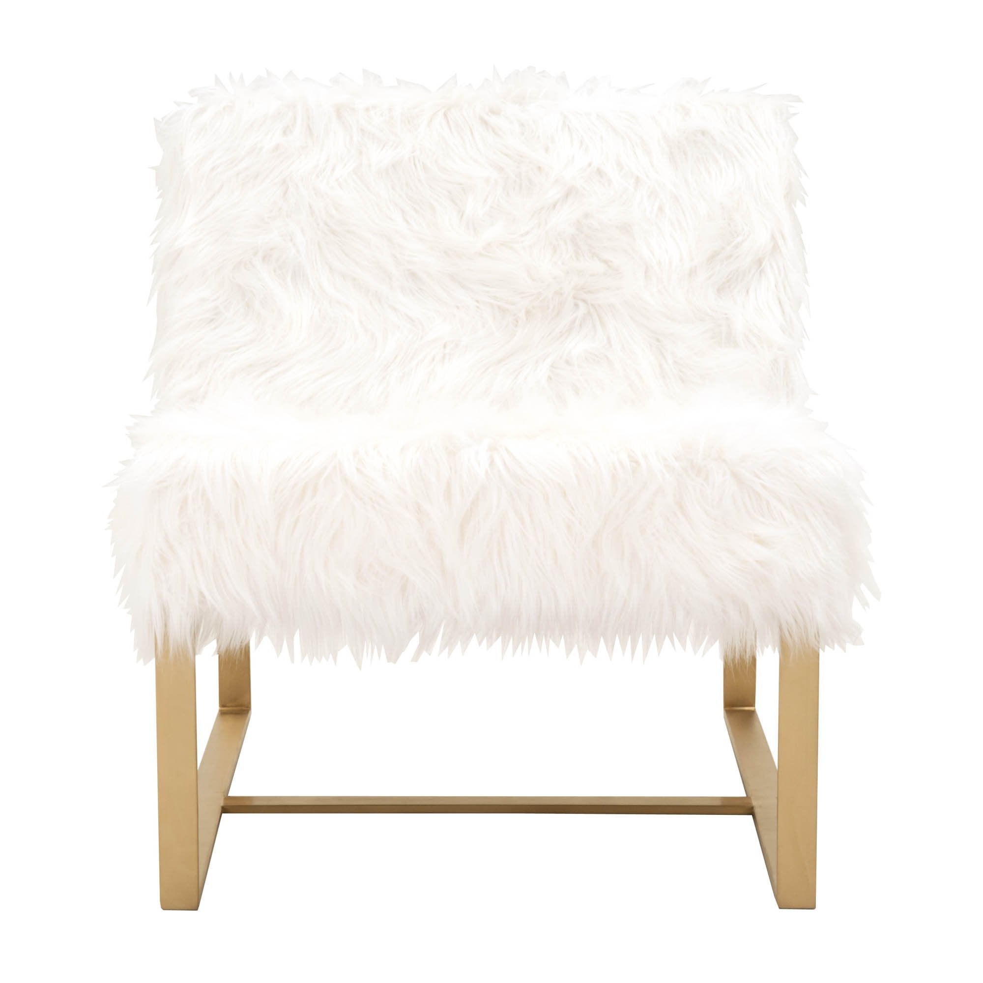 Presley Club Chair in White Fur