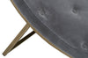 Rochelle Upholstered Coffee Table in Blush Gray Velvet