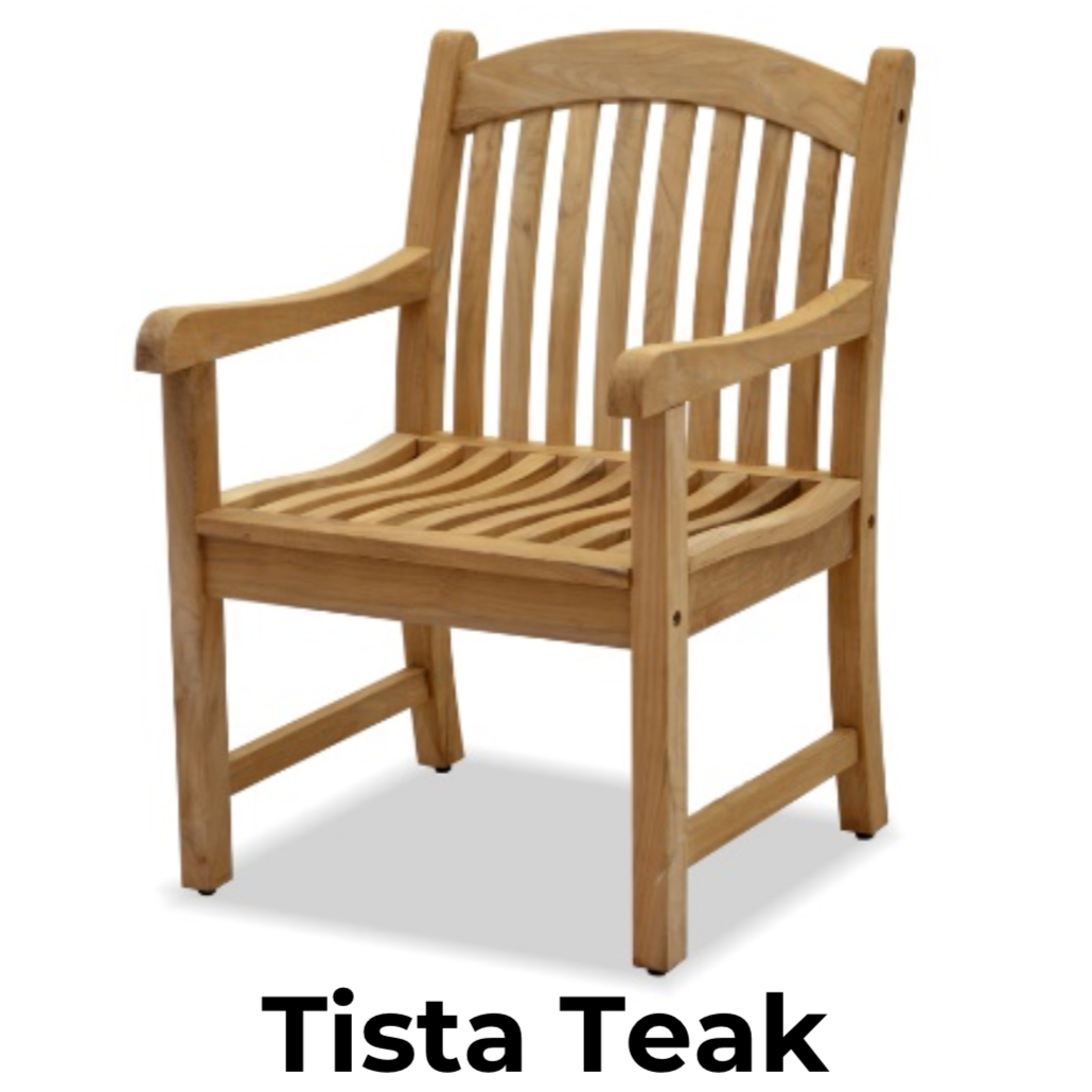 Bali Teak 7pc Outdoor Dining Set (Teak Rectangular Extendable Table 70-94&quot; with 6 Teak Tista Armchairs +FREE Cushions)