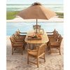 Harbour Teak 71-95&quot; Oval Extendable  Outdoor Patio Dining Table