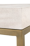 Strand Shagreen End Table in White Shagreen
