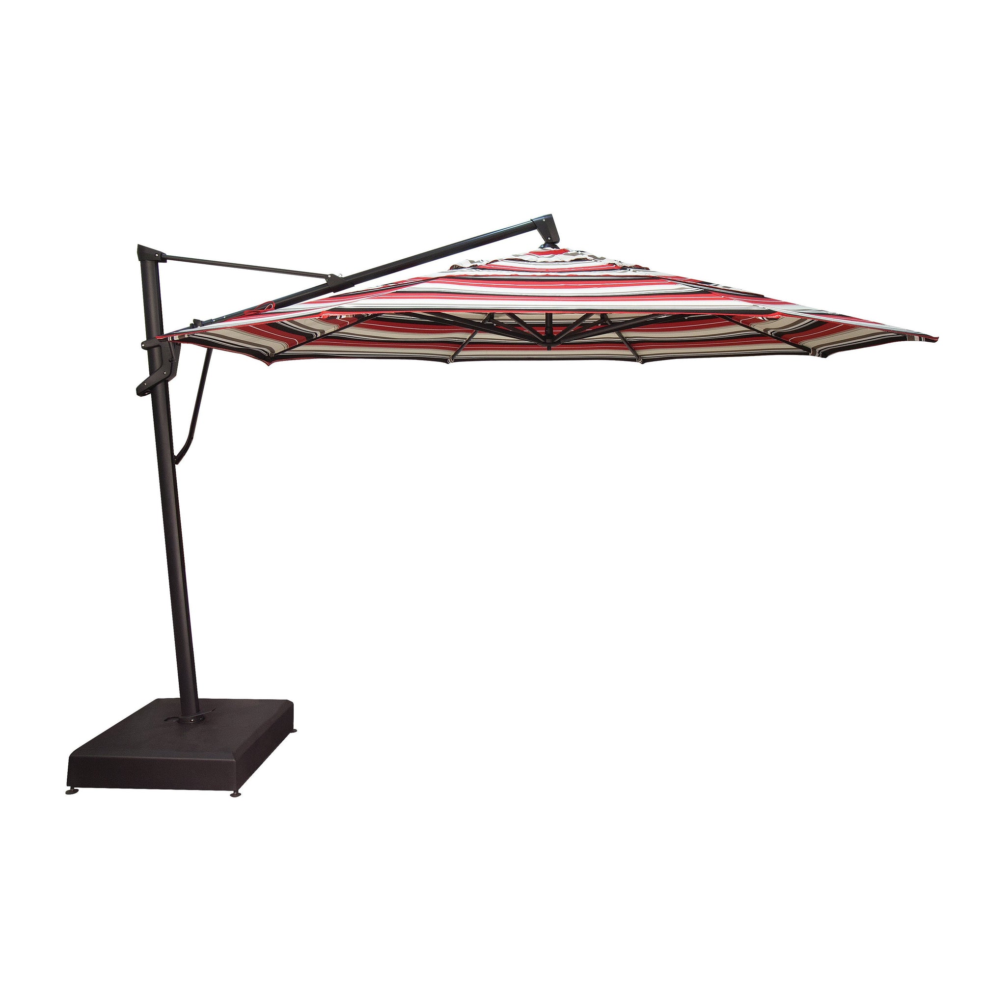 Treasure Garden 13-ft Outdoor Patio Umbrella with Lux Lighting, Octagonal Cantilever with Fixed or Rolling Base
